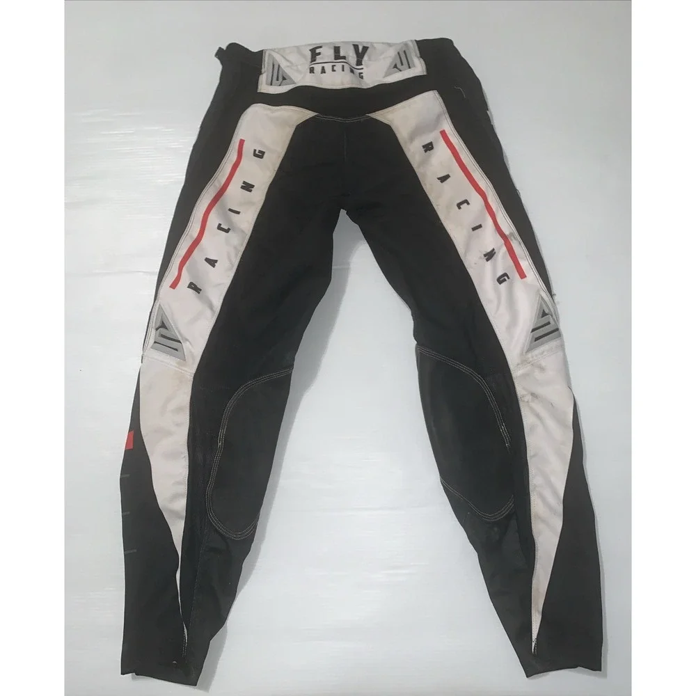 Fly Racing Kinetic Pants Mens Size 32 Black Red Motocross Riding Pants